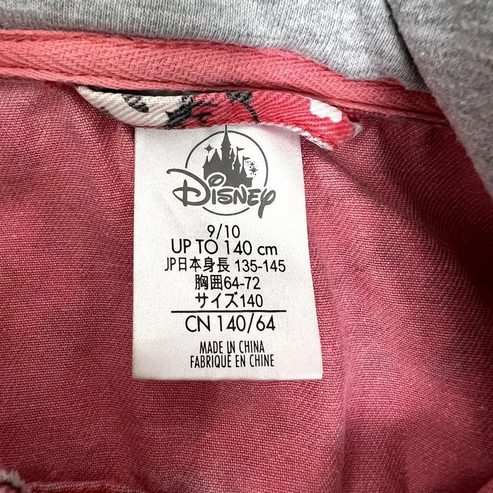 🔹sold🔹Disney Youth 9 10 Minnie Mouse Rainbows Denim Jean Jacket Hooded Ears - Picture 5 of 9